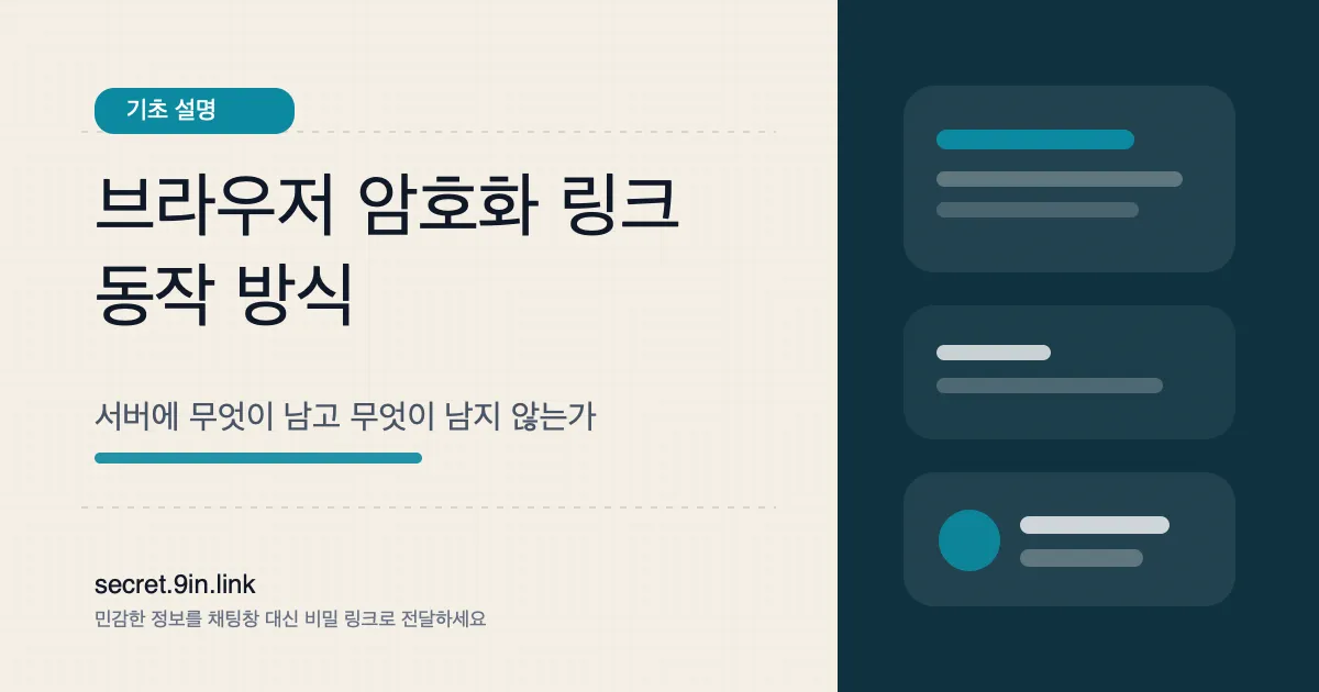 비밀 링크는 왜 안전할까 브라우저 암호화 동작 방식 커버